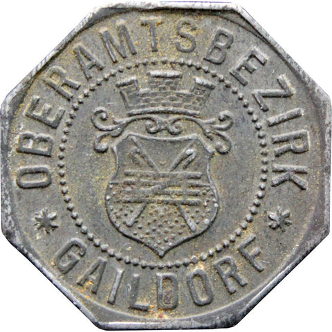 1918 5 Pfennig Gaildorf Stadt Oberamtsbezirk, Württemberg Notgeld Germany Coin