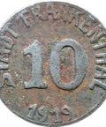 1919 10 Pfennig Frankenthal Stadt Pfalz Notgeld Germany Coin