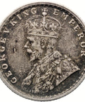 1919 Quarter Rupee British India Coin George V Silver Calcutta Mint