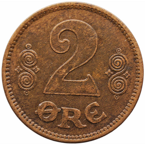 1920 2 Ore Denmark Coin Christian X