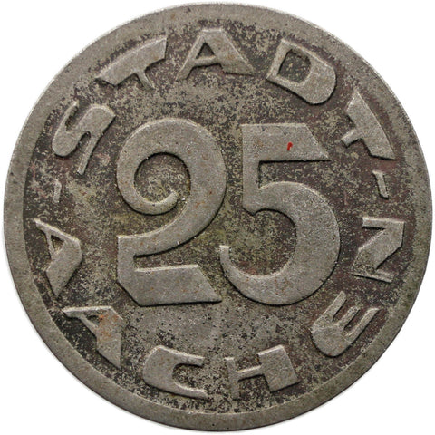 1920 25 Pfennig City of Aachen Germany Coin Notgeld