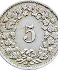 1920 5 Rappen Switzerland Coin