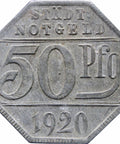 1920 Notgeld 50 Pfennig Stadt Crailsheim Germany Coin