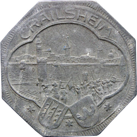 1920 Notgeld 50 Pfennig Stadt Crailsheim Germany Coin