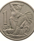 1922 1 Koruna Czechoslovakia Coin