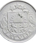 1922 Latvia 20 Santimu Coin