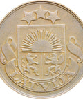 1922 Latvia 5 Santimi Coin