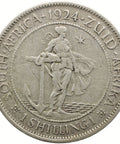1924 Shilling South Africa Coin George V Silver