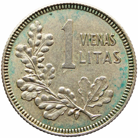 1925 1 Litas Lithuania Silver Coin