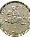 1925 1 Litas Lithuania Silver Coin