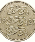 1925 10 Marka Estonia Coin