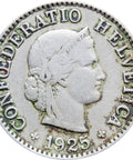 1925 5 Rappen Switzerland Coin