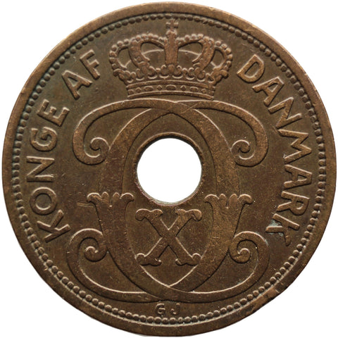 1927 NGJ 5 Ore Denmark Coin Christian X