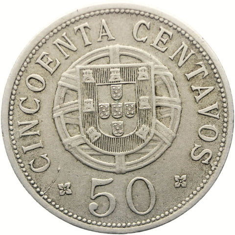 1928 50 Centavos Angola Coin