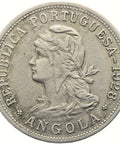 1928 50 Centavos Angola Coin