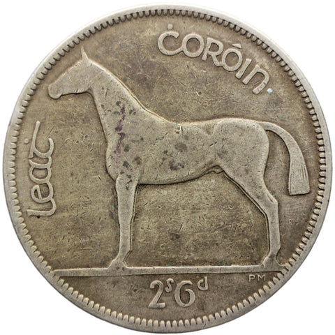 1928 Half Crown Ireland Coin Silver 2 Schilling 6 Pingin