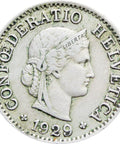 1929 5 Rappen Switzerland Coin