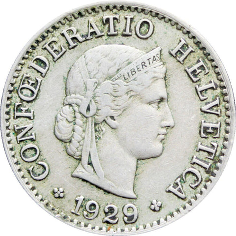 1929 5 Rappen Switzerland Coin