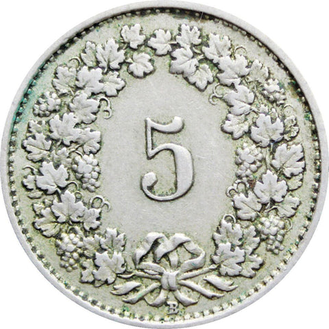 1929 5 Rappen Switzerland Coin