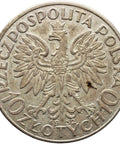 1932 10 Złotych Poland Coin Silver