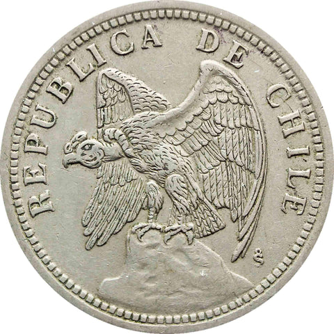 1933 One Peso Chile Coin