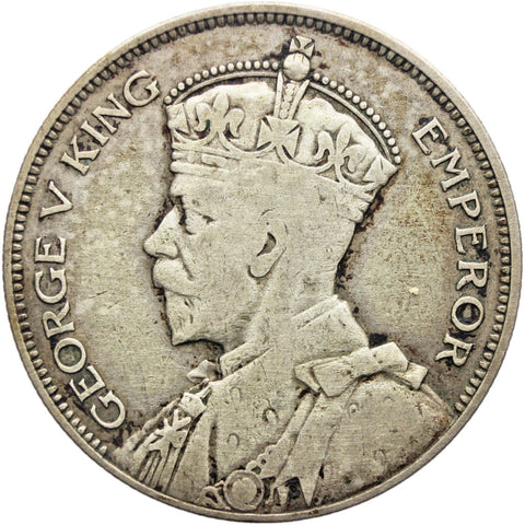 1934 Half Crown New Zealand Coin George V Silver