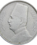 1935 H Egypt 10 Milliemes Fuad I Coin
