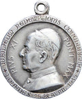 1935 Vintage France Pope Pius XI Silver Medal Signed Penin