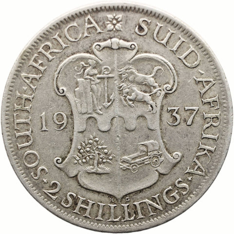 1937 2 Shillings South Africa Coin George VI Silver