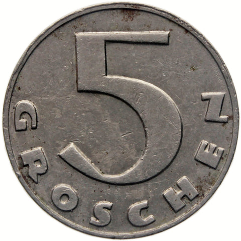 1937 5 Groschen Austria Coin