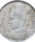 1938 Egypt 5 Milliemes Farouk Coin