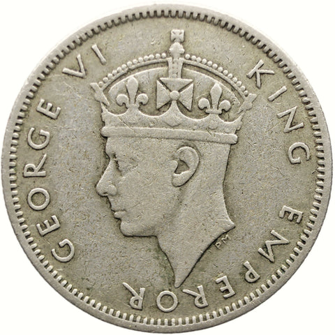 1939 Half Rupee Seychelles Coin George VI Silver