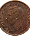 1942 1 Farthing George VI with IND IMP British Coin