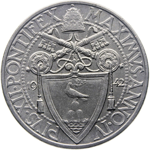 1942 20 Centesimi Pius XI Vatican City Coin