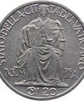 1942 20 Centesimi Pius XI Vatican City Coin