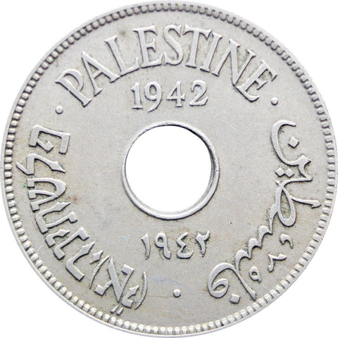 1942 Ten Mils British Palestine Coin