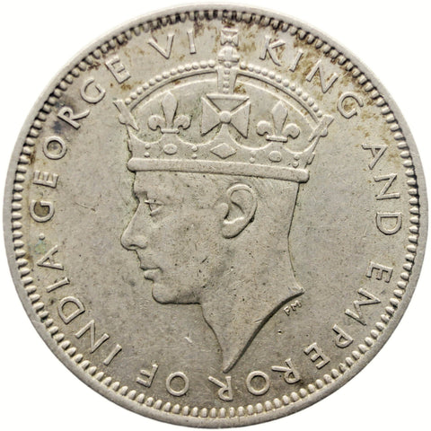 1943 20 Cents Malaya Coin George VI Silver
