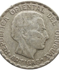 1943 50 Centavos Uruguay Coin Silver Santiago Mint