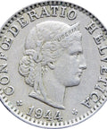 1944 20 Rappen Switzerland Coin