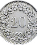 1944 20 Rappen Switzerland Coin