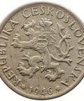 1946 1 Koruna Czechoslovakia Coin