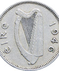 1946 Ireland 3 Pingin1/2 Reul Coin