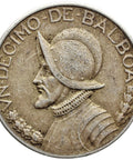 1947 1/10 Balboa Panama Silver Coin Vasco Núñez de Balboa