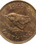 1948 1 Farthing George VI with IND IMP British Coin