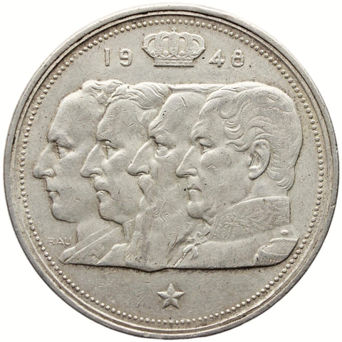 1948 100 Francs Belgium Coin Leopold III Silver Dutch text