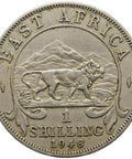 1948 One Shilling East Africa Coin George VI