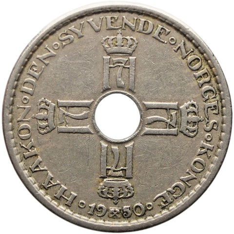 1950 1 Krone Norway Haakon VII Coin
