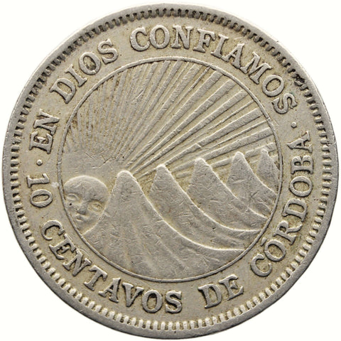 1950 10 Centavos Nicaragua Coin