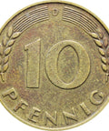 1950 10 Pfennig Germany - Federal Republic Coin Munich Mint
