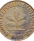1950 2 Pfennig Germany - Federal Republic Coin Stuttgart Mint